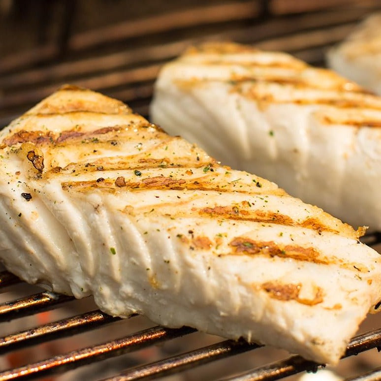 Grilled wahoo recipe and ingredients.
